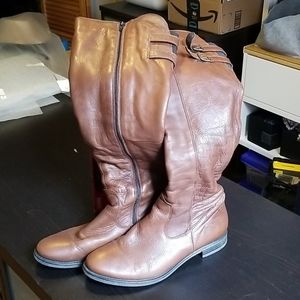 Leather Tan knee High boots